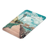 Bridgetown Barbados Illustratie Reizen Art Retro Magneet (Linkerzijde)