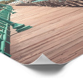 Bridgetown Barbados Illustratie Reizen Art Retro Poster (Hoek)