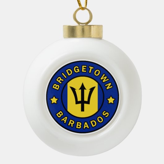 Bridgetown Barbados Keramische Bal Ornament (Voorkant)