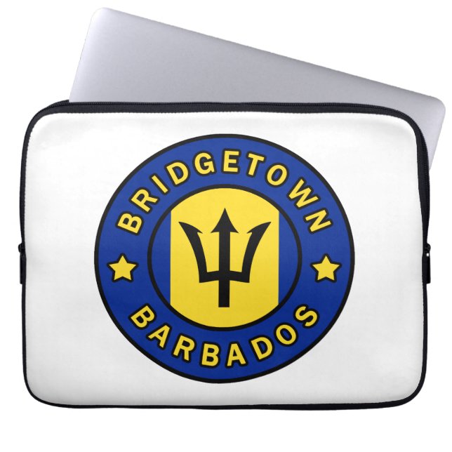 Bridgetown Barbados Laptop Sleeve (Voorkant)