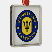 Bridgetown Barbados Metalen Ornament (Rechts)