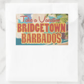 Bridgetown, Barbados Oude Reisposter Rechthoekige Sticker (Tas)