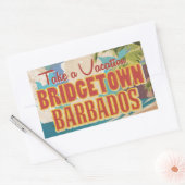 Bridgetown, Barbados Oude Reisposter Rechthoekige Sticker (Envelop)