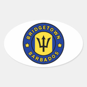 Bridgetown Barbados Ovale Sticker