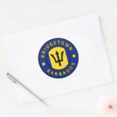 Bridgetown Barbados Ovale Sticker (Envelop)