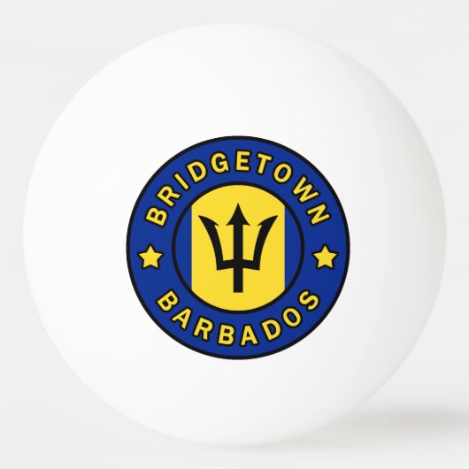 Bridgetown Barbados Pingpongbal (Voorkant)