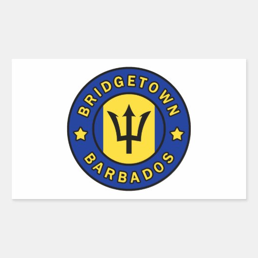 Bridgetown Barbados Rechthoekige Sticker (Voorkant)
