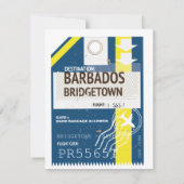 Bridgetown Barbados reis ticket (Achterkant)