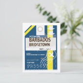 Bridgetown Barbados reis ticket Briefkaart (Staand voorkant)