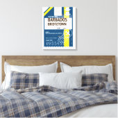 Bridgetown Barbados reis ticket Canvas Afdruk (Insitu (Slaapkamer))