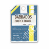 Bridgetown Barbados reis ticket Sticker (Voorkant)