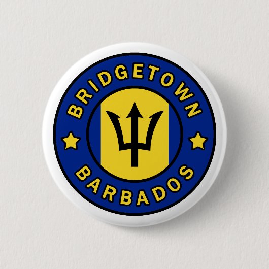 Bridgetown Barbados Ronde Button 5,7 Cm (Voorkant)