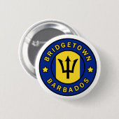 Bridgetown Barbados Ronde Button 5,7 Cm (Voorkant /achterkant)