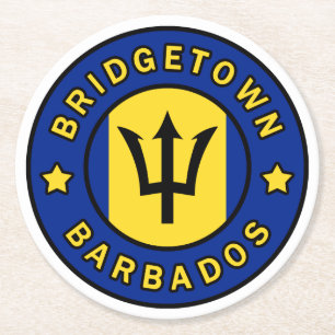 Bridgetown Barbados Ronde Kartonnen Onderzetter