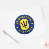 Bridgetown Barbados Ronde Sticker (Envelop)