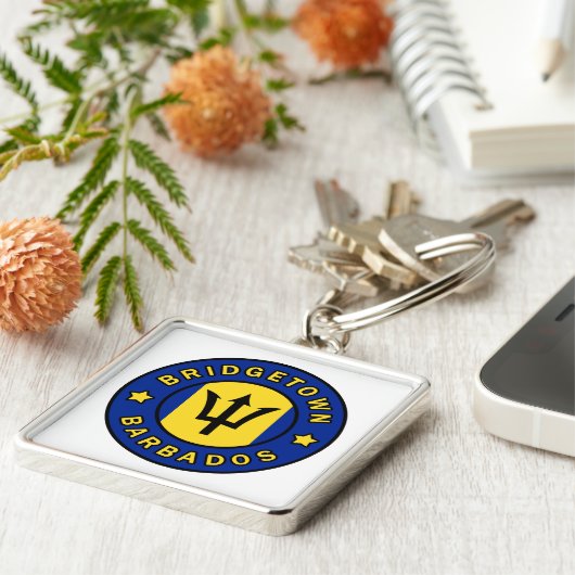 Bridgetown Barbados Sleutelhanger (Zijkant)