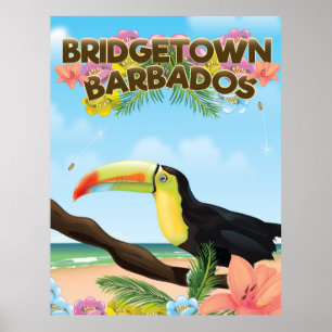 Bridgetown Barbados Toekan reisposter Poster