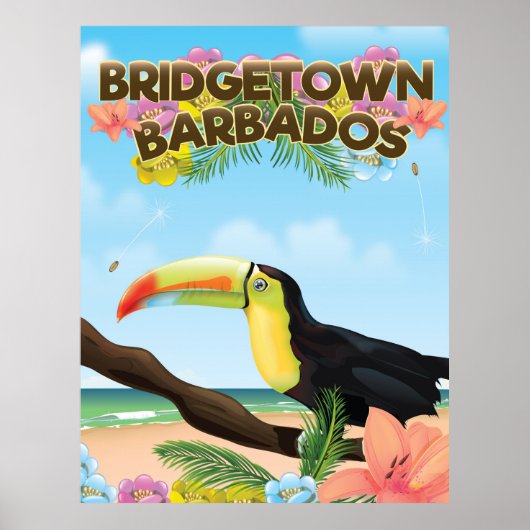 Bridgetown Barbados Toekan reisposter Poster (Voorkant)