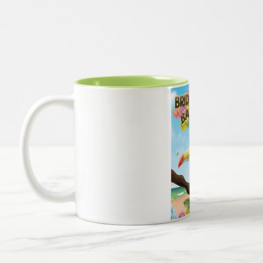 Bridgetown Barbados Toucan-reisposter Tweekleurige Koffiemok (Links)