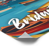 Bridgetown Barbados Vintage Beroemde Reisplaats Poster (Hoek)