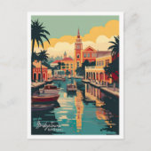 Bridgetown Barbados Vintage Travel Illustratie Briefkaart (Voorkant)