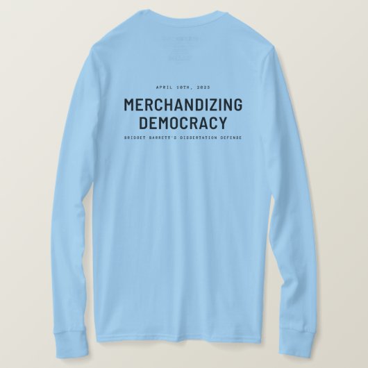 Bridget's dissertation defence commemorative shirt (Design achterkant)
