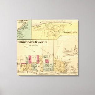 Bridgewater Borough with Shippingport Canvas Afdruk
