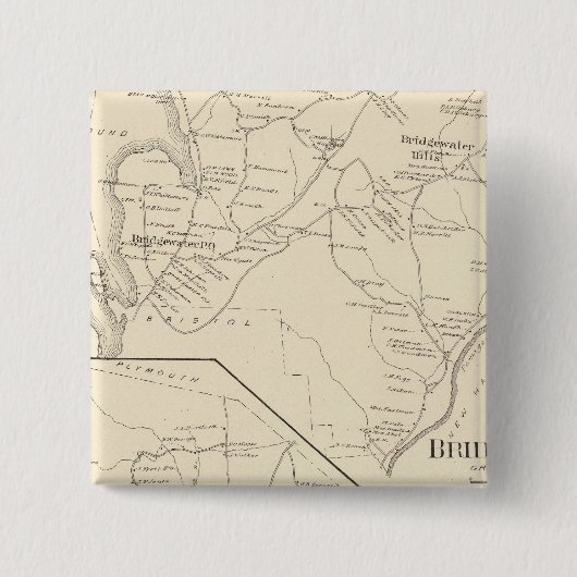 Bridgewater, Hebron Vierkante Button 5,1 Cm (Voorkant)