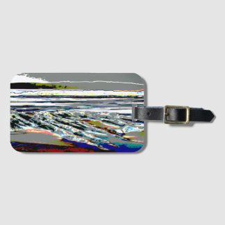 Bridgewater N.S. Riser's Beach Abstracte print kun Bagagelabel