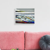 Bridgewater N.S. Riser's Beach Abstracte printkuns Canvas Afdruk (Insitu (Woonkamer))