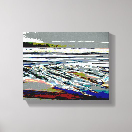 Bridgewater N.S. Riser's Beach Abstracte printkuns Canvas Afdruk (Voorkant)