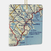 Bridgewater NS  Map Keramisch Ornament (Rechts)