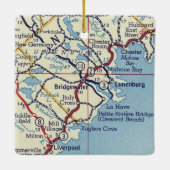 Bridgewater NS  Map Keramisch Ornament (Achterkant)