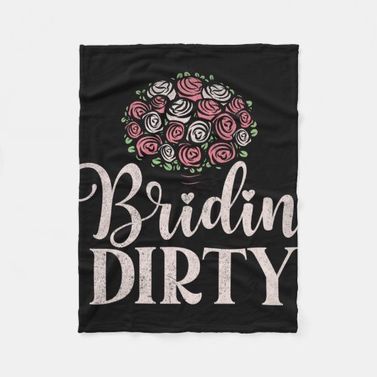 Bridin Dirty Funny Bride Fleece Deken (Voorkant)