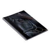 Bridled Black Stallion Face Notitieboek (Rechterzijde)