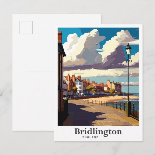 Bridlington Engeland Vintage Travel Illustratie Briefkaart (Voorkant / Achterkant)