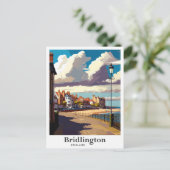 Bridlington Engeland Vintage Travel Illustratie Briefkaart (Staand voorkant)
