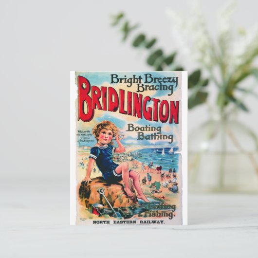 Bridlington England Vintage Travel briefkaart (Staand voorkant)