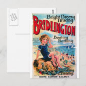 Bridlington England Vintage Travel briefkaart (Voorkant / Achterkant)