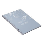 BRIDSMAIDS CADO'S Stof Blauw Witte Magnolia's Notitieboek (Rechterzijde)