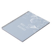 BRIDSMAIDS CADO'S Stof Blauw Witte Magnolia's Notitieboek (Linkerzijde)