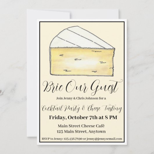 Brie (BE) Onze gastwijn- en kaaspartij Foodie Kaart (Voorkant)