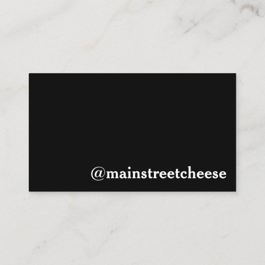 Brie Cheese Shoppe Shop Food Business Chef Foodie Visitekaartje (Achterkant)