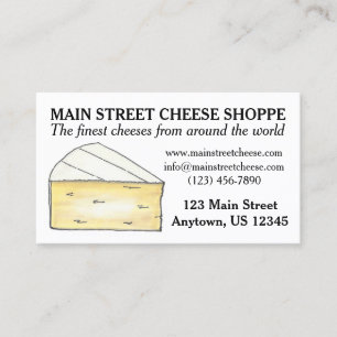 Brie Cheese Shoppe Shop Food Business Chef Foodie Visitekaartje