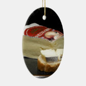 Brie-kaasontwerp Keramisch Ornament (Rechts)