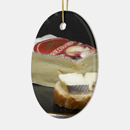 Brie-kaasontwerp Keramisch Ornament (Links)