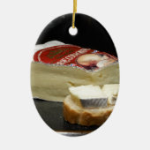 Brie-kaasontwerp Keramisch Ornament (Voorkant)