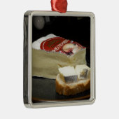 Brie-kaasontwerp Metalen Ornament (Rechts)