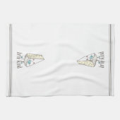 Brie Kind Cute Funny Cheese Pun Theedoek (Horizontaal)