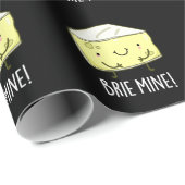 Brie Mine Funny Cheese Pun Dark BG Cadeaupapier (Rol Hoek)